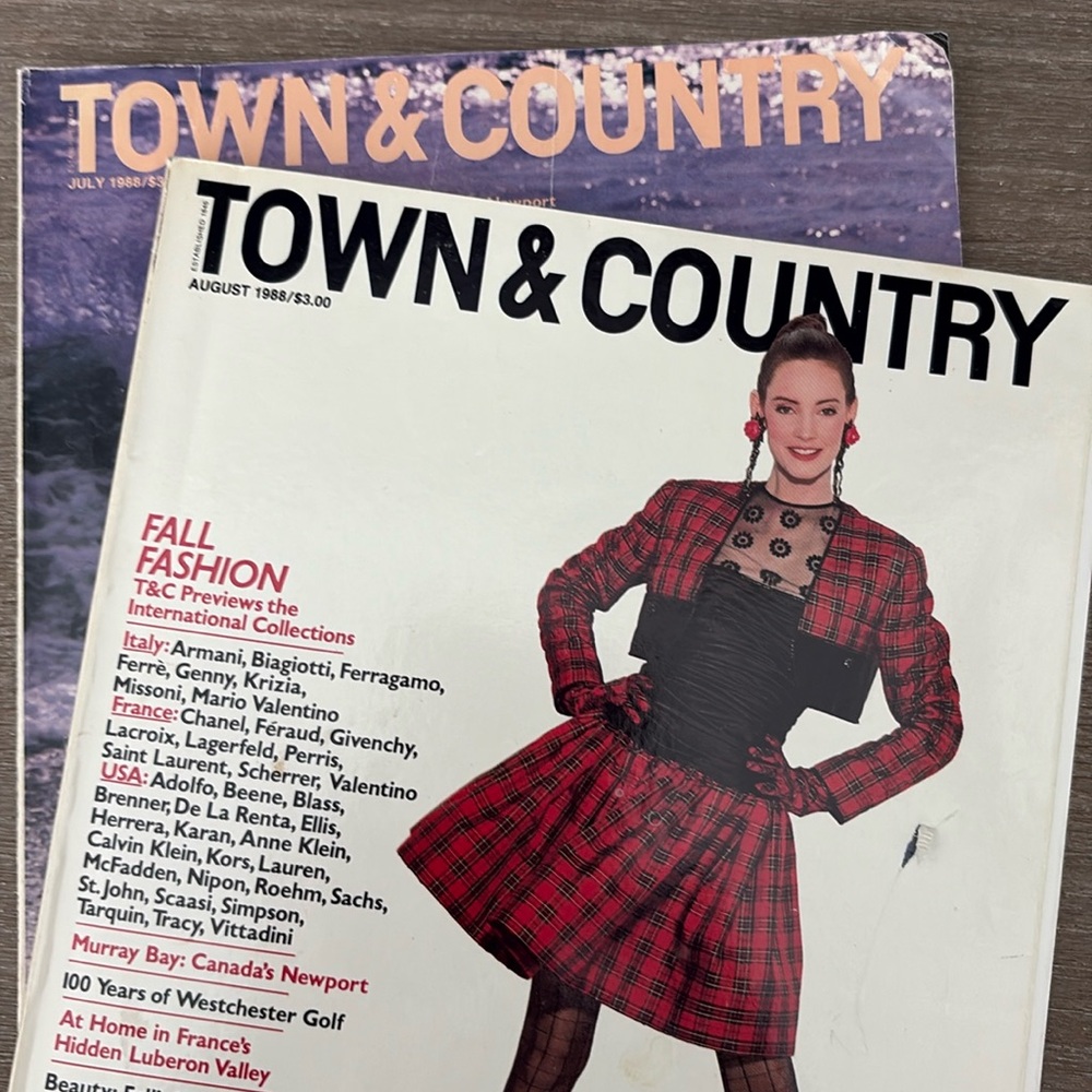 Vintage Town & Country Magazines 1988